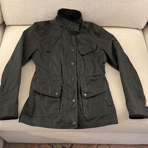 Women's Dark Green Waxed Field Jacket